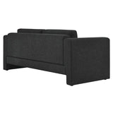 Modway Furniture Visible Boucle Fabric Sofa Black 36 x 77 x 33