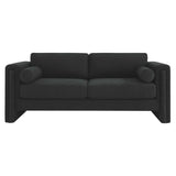 Modway Furniture Visible Boucle Fabric Sofa Black 36 x 77 x 33