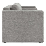 Modway Furniture Visible Boucle Fabric Sofa Light Gray 36 x 77 x 33