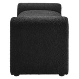 Modway Furniture Waverly Boucle Fabric Bench Black 20 x 60 x 20