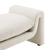 Modway Furniture Waverly Boucle Fabric Bench Ivory 20 x 60 x 20