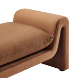 Modway Furniture Waverly Performance Velvet Bench Brown 20 x 60 x 20