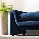 Modway Furniture Waverly Performance Velvet Bench Midnight Blue 20 x 60 x 20