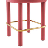 Modway Furniture Toulouse Performance Velvet Counter Stool Blossom Gold 23 x 23 x 36