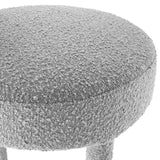 Modway Furniture Toulouse Boucle Fabric Bar Stool Light Gray Silver 23 x 23 x 40