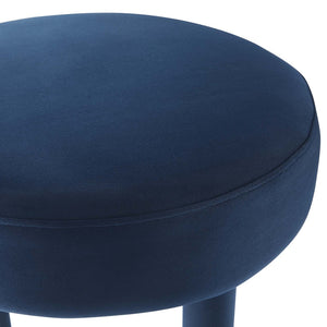 Modway Furniture Toulouse Performance Velvet Bar Stool - Luxurious Midnight Blue Glam Design for Modern Spaces EEI-6386-MID-GLD
