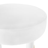 Modway Furniture Toulouse Performance Velvet Bar Stool White Gold 23 x 23 x 40