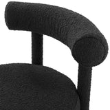 Modway Furniture Toulouse Boucle Fabric Dining Chair Black 23 x 23 x 29.5