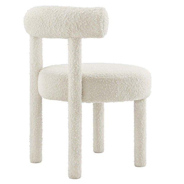 Modway Furniture Toulouse Boucle Upholstered Dining Chair - Modern Glam, Comfortable, Versatile Accent for Any Space EEI-6387-IVO