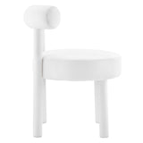 Modway Furniture Toulouse Performance Velvet Dining Chair White 23 x 23 x 29.5
