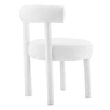 Modway Furniture Toulouse Performance Velvet Dining Chair White 23 x 23 x 29.5