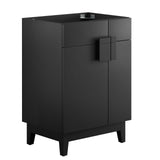 Modway Furniture Miles 24” Bathroom Vanity Cabinet (Sink Basin Not Included) Black 17.5 x 23 x 33.5