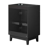 Modway Furniture Miles 24” Bathroom Vanity Cabinet (Sink Basin Not Included) Black 17.5 x 23 x 33.5