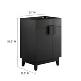 Modway Furniture Miles 24” Bathroom Vanity Cabinet (Sink Basin Not Included) Black 17.5 x 23 x 33.5