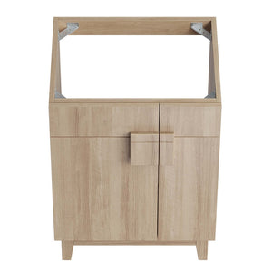 Modway Furniture Miles 24" Bathroom Vanity Cabinet - Modern Mid-Century Design with Ample Storage & Easy Assembly Oak EEI-6399-OAK