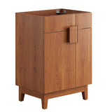 Modway Furniture Miles 24” Bathroom Vanity Cabinet (Sink Basin Not Included) Walnut 17.5 x 23 x 33.5