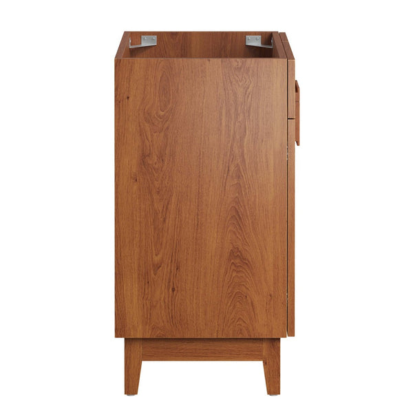 Modway Furniture Miles 24" Bathroom Vanity Cabinet - Modern Mid-Century Design with Ample Storage & Easy Assembly Walnut EEI-6399-WAL