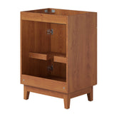 Modway Furniture Miles 24” Bathroom Vanity Cabinet (Sink Basin Not Included) Walnut 17.5 x 23 x 33.5