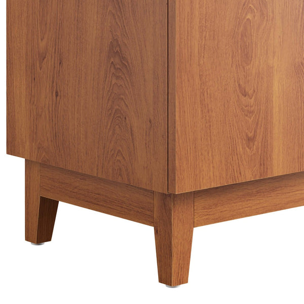 Modway Furniture Miles 24" Bathroom Vanity Cabinet - Modern Mid-Century Design with Ample Storage & Easy Assembly Walnut EEI-6399-WAL