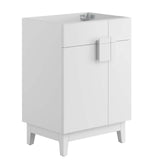 Modway Furniture Miles 24” Bathroom Vanity Cabinet (Sink Basin Not Included) White 17.5 x 23 x 33.5