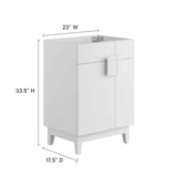 Modway Furniture Miles 24” Bathroom Vanity Cabinet (Sink Basin Not Included) White 17.5 x 23 x 33.5