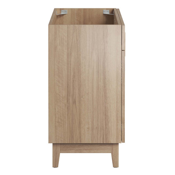 Modway Furniture Miles 36" Bathroom Vanity Cabinet - Contemporary Design with Smart Storage for Modern Spaces Oak EEI-6400-OAK