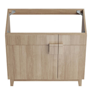 Modway Furniture Miles 36" Bathroom Vanity Cabinet - Contemporary Design with Smart Storage for Modern Spaces Oak EEI-6400-OAK