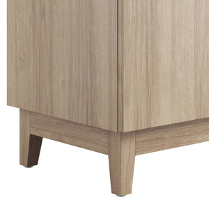 Modway Furniture Miles 36" Bathroom Vanity Cabinet - Contemporary Design with Smart Storage for Modern Spaces Oak EEI-6400-OAK