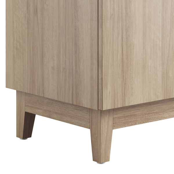 Modway Furniture Miles 36" Bathroom Vanity Cabinet - Contemporary Design with Smart Storage for Modern Spaces Oak EEI-6400-OAK