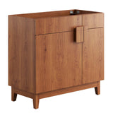 Modway Furniture Miles 36” Bathroom Vanity Cabinet (Sink Basin Not Included) Walnut 17.5 x 35 x 33.5