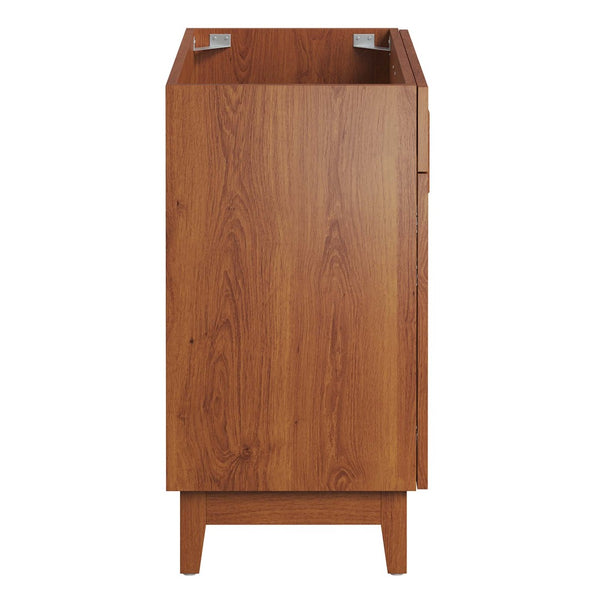 Modway Furniture Miles 36" Bathroom Vanity Cabinet - Contemporary Design with Smart Storage for Modern Spaces Walnut EEI-6400-WAL