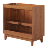 Modway Furniture Miles 36” Bathroom Vanity Cabinet (Sink Basin Not Included) Walnut 17.5 x 35 x 33.5