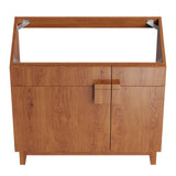 Modway Furniture Miles 36” Bathroom Vanity Cabinet (Sink Basin Not Included) Walnut 17.5 x 35 x 33.5