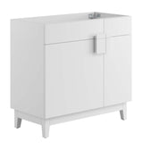 Modway Furniture Miles 36” Bathroom Vanity Cabinet (Sink Basin Not Included) White 17.5 x 35 x 33.5