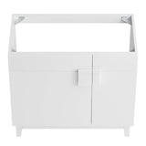 Modway Furniture Miles 36” Bathroom Vanity Cabinet (Sink Basin Not Included) White 17.5 x 35 x 33.5