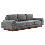 Modway Furniture Oasis Upholstered Fabric Sofa Gray 38 x 102.5 x 32.5