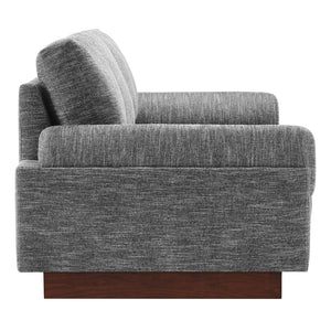 Modway Furniture Oasis Upholstered Fabric Sofa - Contemporary Comfort with Plush Seating and Stylish Design for Living Room Gray EEI-6401-GRY