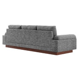 Modway Furniture Oasis Upholstered Fabric Sofa Gray 38 x 102.5 x 32.5