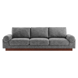 Modway Furniture Oasis Upholstered Fabric Sofa - Contemporary Comfort with Plush Seating and Stylish Design for Living Room Gray EEI-6401-GRY