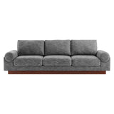 Modway Furniture Oasis Upholstered Fabric Sofa Gray 38 x 102.5 x 32.5