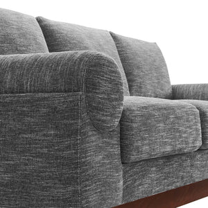 Modway Furniture Oasis Upholstered Fabric Sofa - Contemporary Comfort with Plush Seating and Stylish Design for Living Room Gray EEI-6401-GRY