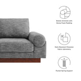 Modway Furniture Oasis Upholstered Fabric Sofa Gray 38 x 102.5 x 32.5