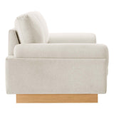 Modway Furniture Oasis Upholstered Fabric Sofa Ivory 38 x 102.5 x 32.5