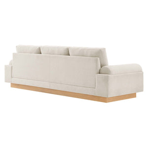 Modway Furniture Oasis Upholstered Fabric Sofa - Contemporary Comfort with Plush Seating and Stylish Design for Living Room Ivory EEI-6401-IVO