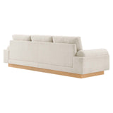 Modway Furniture Oasis Upholstered Fabric Sofa Ivory 38 x 102.5 x 32.5