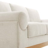 Modway Furniture Oasis Upholstered Fabric Sofa Ivory 38 x 102.5 x 32.5