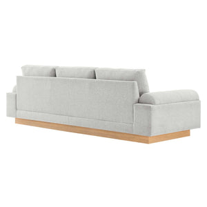Modway Furniture Oasis Upholstered Fabric Sofa - Contemporary Comfort with Plush Seating and Stylish Design for Living Room Light Gray EEI-6401-LGR