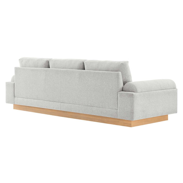 Modway Furniture Oasis Upholstered Fabric Sofa - Contemporary Comfort with Plush Seating and Stylish Design for Living Room Light Gray EEI-6401-LGR