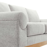 Modway Furniture Oasis Upholstered Fabric Sofa Light Gray 38 x 102.5 x 32.5