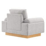 Modway Furniture Oasis Upholstered Fabric Armchair Light Gray 32 x 41.5 x 32.5